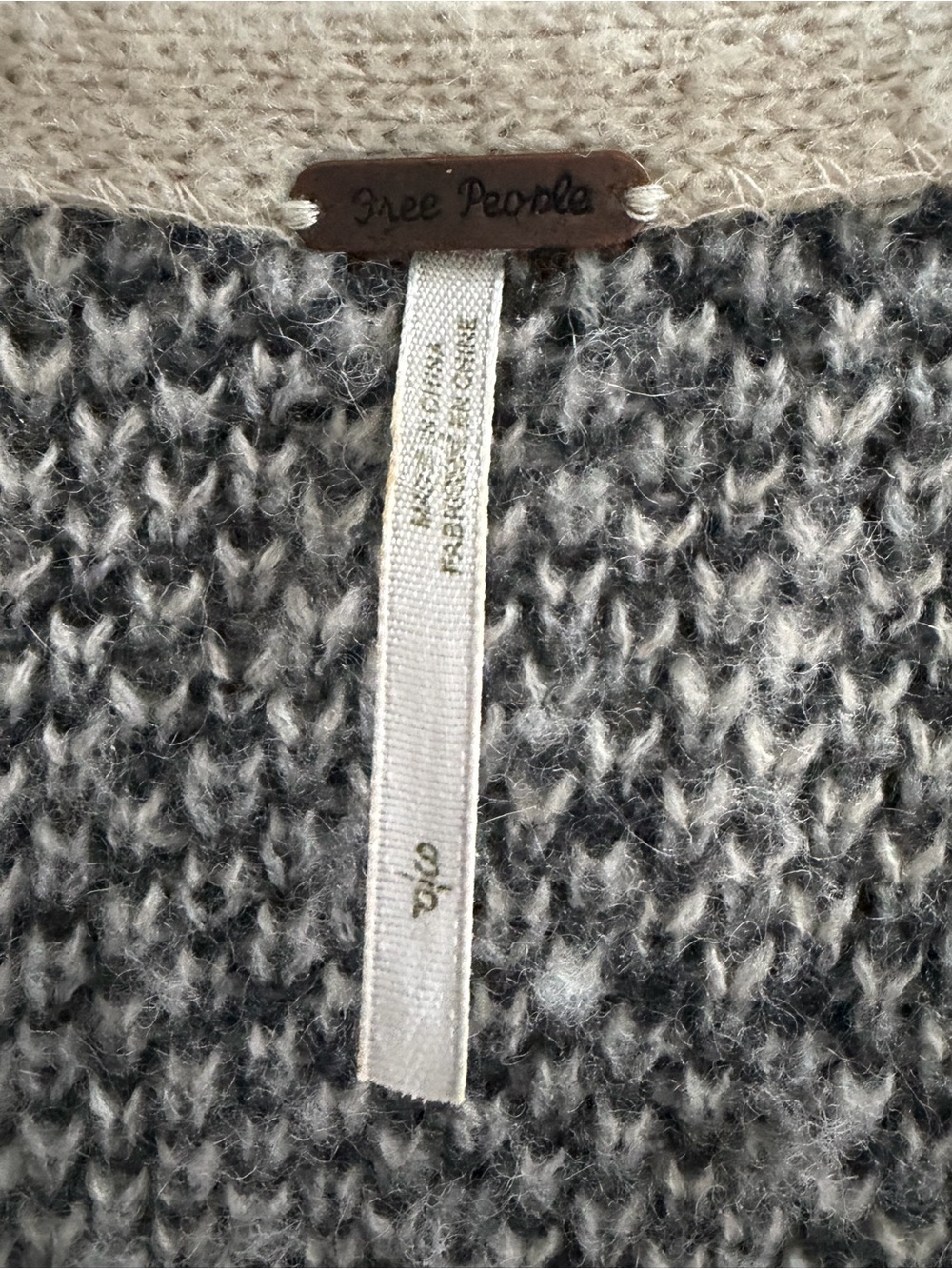Free people Cozy Leopard-Print Open Cardigan Sweater - Cream & Gray - Picture 3 of 3